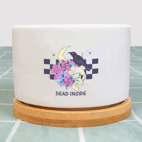 "Dead Inside" Halloween Plant Pots