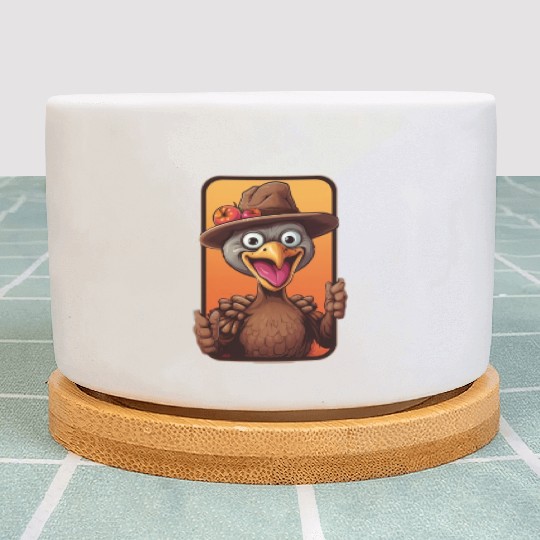 Selfie Bird Turkey Holiday Animal Pet Lover Plant Pots