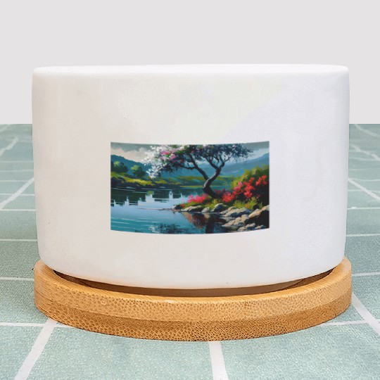 nature painting Plant Pots