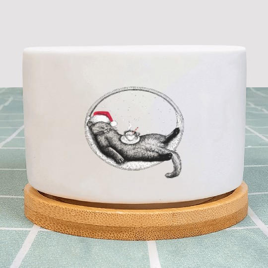 Paws and Hot Chocolate (Ink) Plant Pots