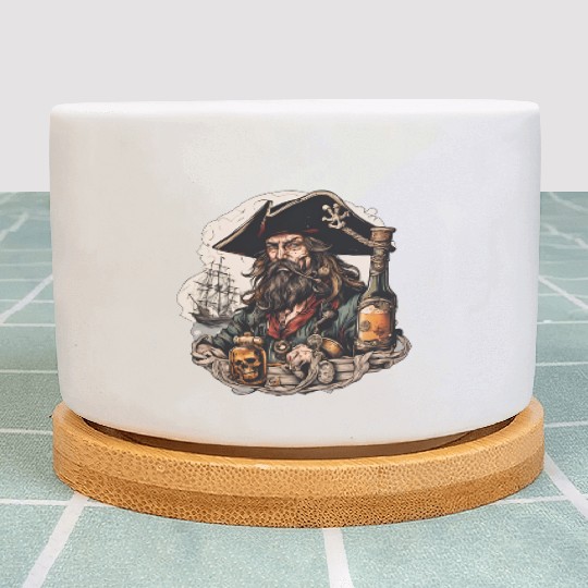 Drunk Pirate / Ahoi / Anchor / Rum / Ship / Boat Plant Pots