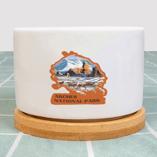 Arches National Park Stickers Plant Pots