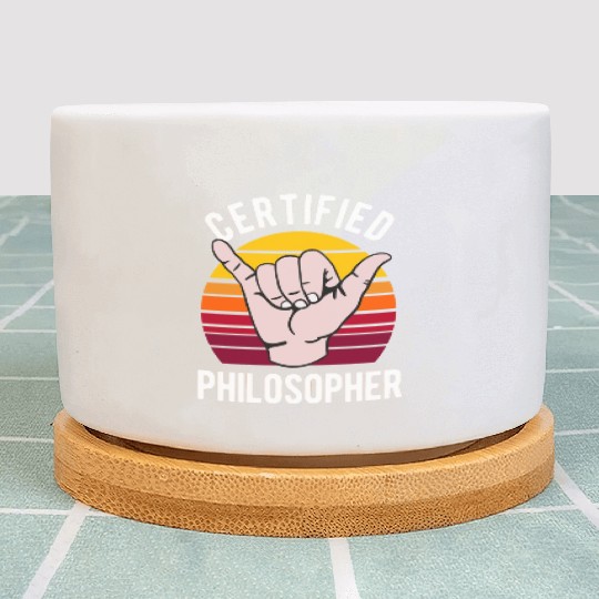 Certified Philosopher Philosophy Teacher Plant Pots