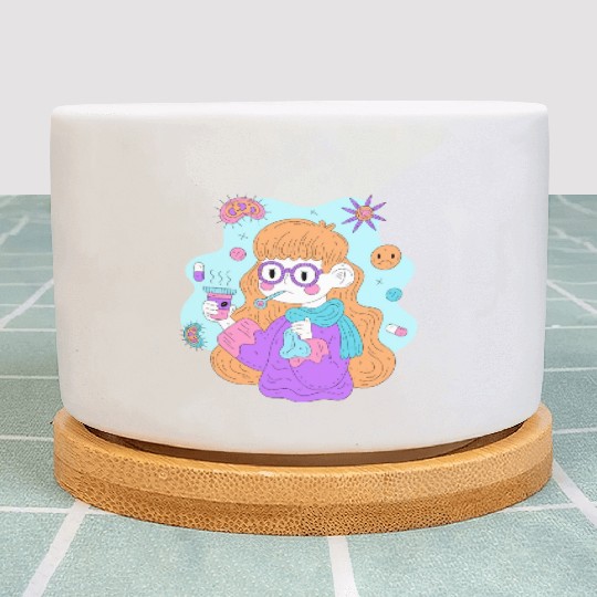 Girl design. Plant Pots