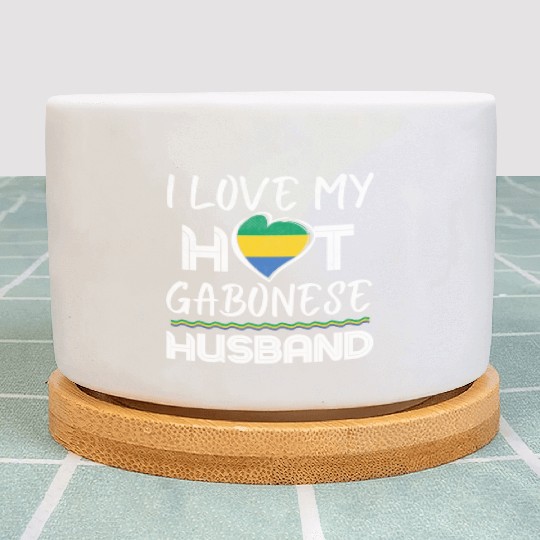 Funny Gabonese Husband Proud Wife Plant Pots