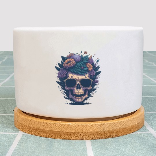 Floral Skull | C15 Plant Pots