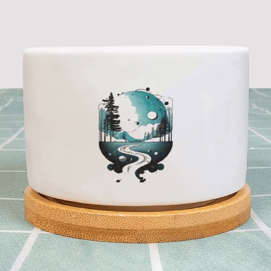 Ink Abstract Plant Pots