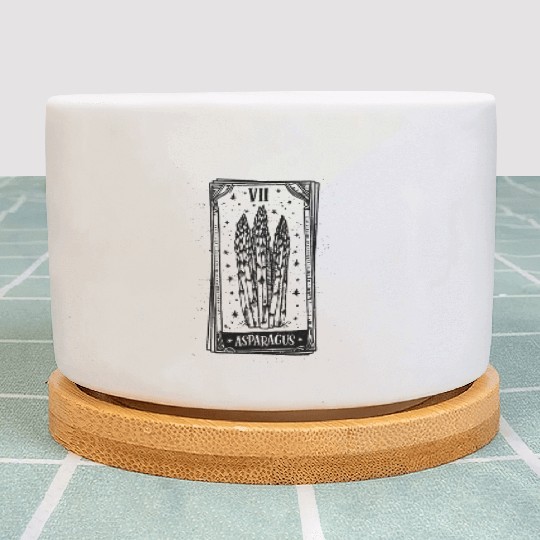 Asparagus Tarot Card - Black Ink Plant Pots