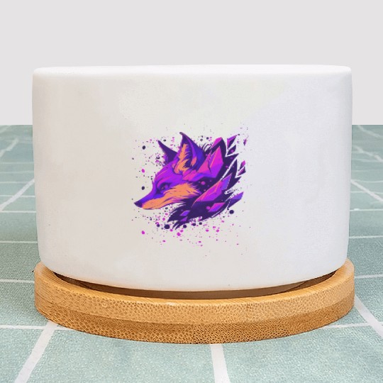 Vibrant Fantasy Fox Plant Pots
