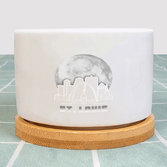St. Louis Missouri Full Moon Plant Pots