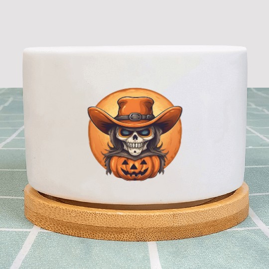 Sublimation Halloween Cowboy Plant Pots