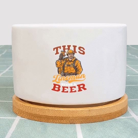 Lineman Pole This Lineman Needs Beer Plant Pots