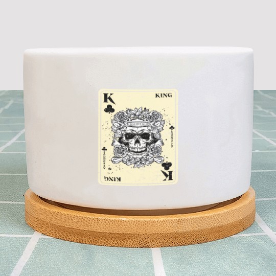 King of Clubs Poker Card Game Gothic Horror Plant Pots