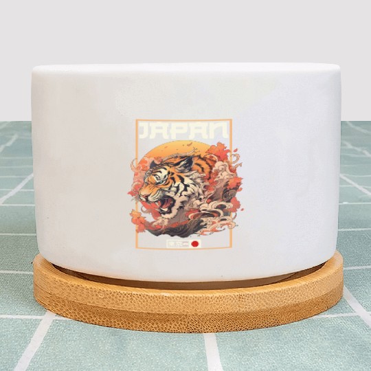 Tokyo Asia 80s Japanese Retro Tiger Plant Pots