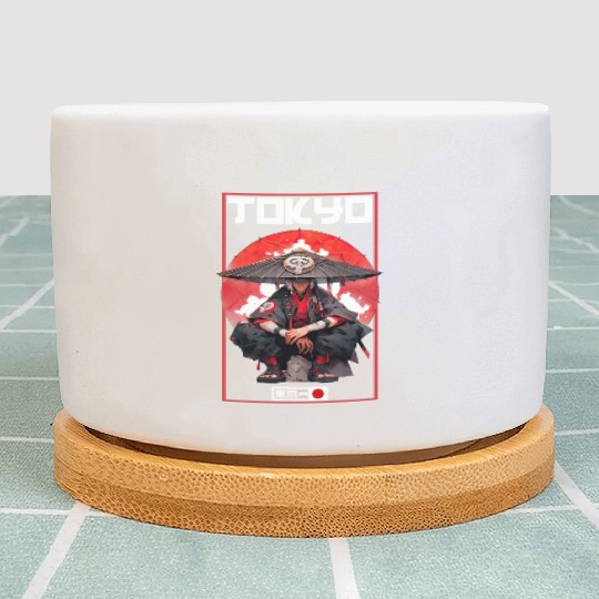 Asia 80s Japanese Retro Samurais Samurai Plant Pots