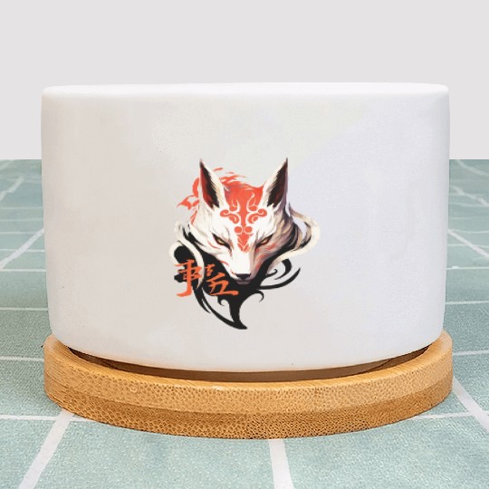 Fox Maske Kumiho Japan Kitsune Samurai Anime Plant Pots