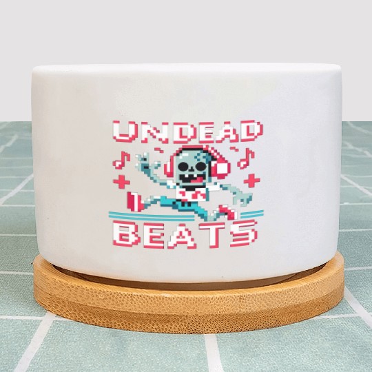 Undead Beats - 8-bit Zombie Groove Plant Pots