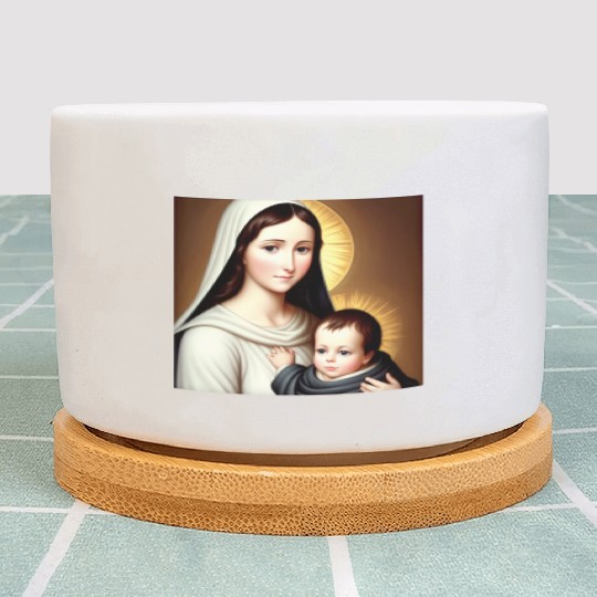 Mother Mary and Baby Jesus Plant Pots