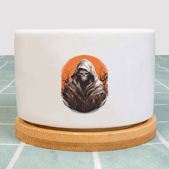 Spooky Halloween Grim Reaper Plant Pots