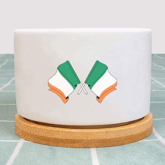 Flags of Ireland crossed Plant Pots