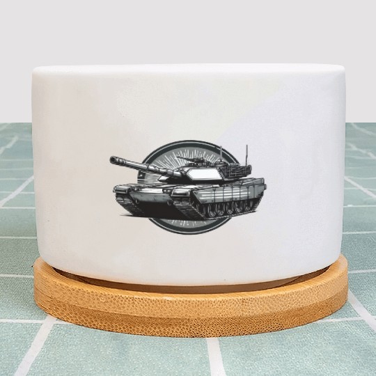 Legendary M1 Abrams Tank: American Military Art Plant Pots