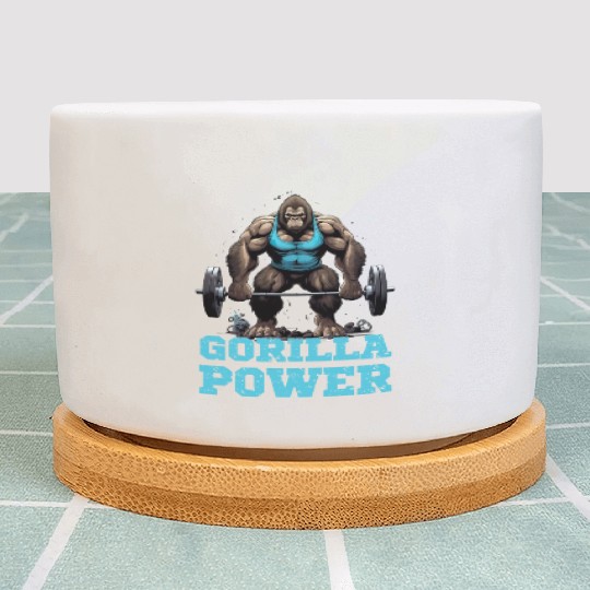 Gorilla Power Fitness Monkey Gorilla Gym Plant Pots