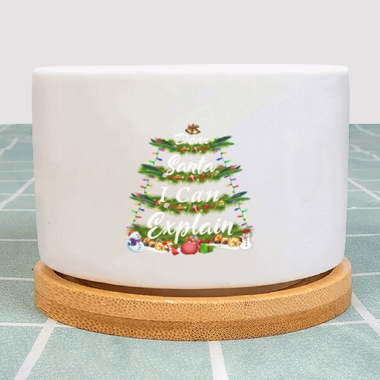 Dear Santa, I Can Explain - Christmas Tree Plant Pots