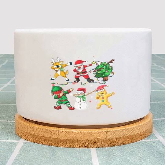 Dabbing Santa Elf Friends Christmas Boys Girls Men Plant Pots