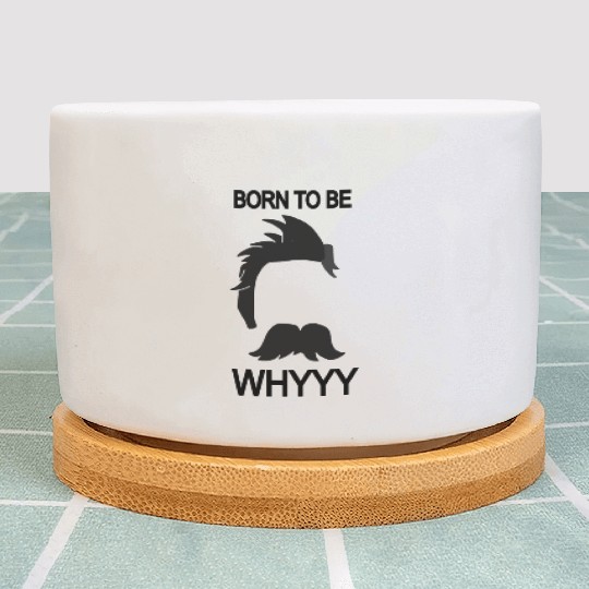 Why? Philosophy Funny Minimal Joke Plant Pots