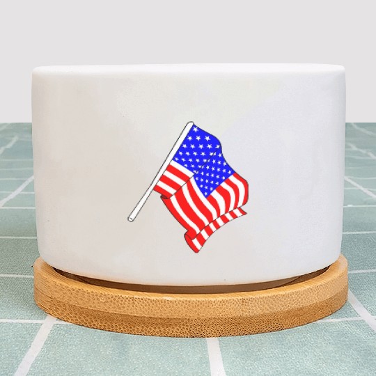 Flag of USA, stars and stripes Plant Pots