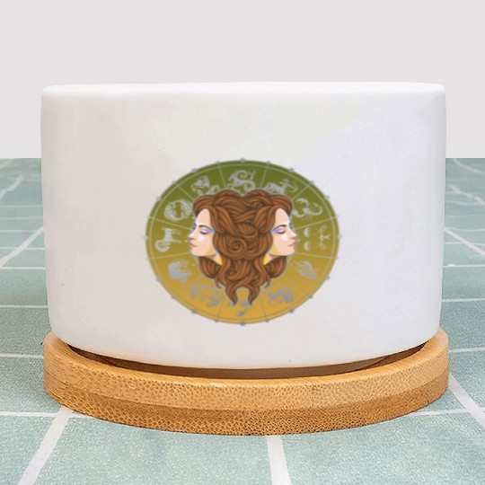 Gemini Zodiac star sign horoscope Astrology Plant Pots