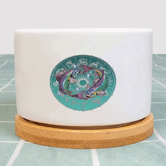 Pisces Zodiac star sign horoscope Astrology Plant Pots