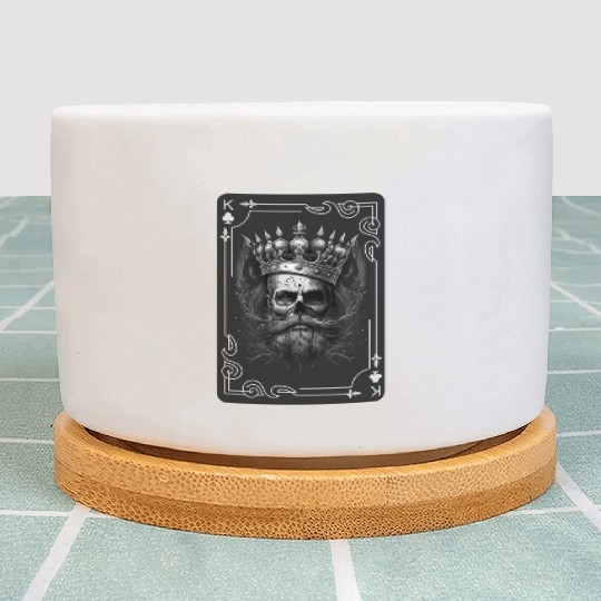 Creepy Card Game King Spades Poker Nightmare Plant Pots