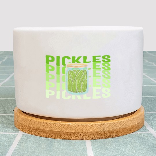 Pickle Plant Pots, Jar Of Pickles Cute Retro Green Plant Pots