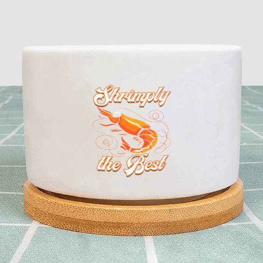 Funny shrimp food shrimp design for seafood chefs Plant Pots