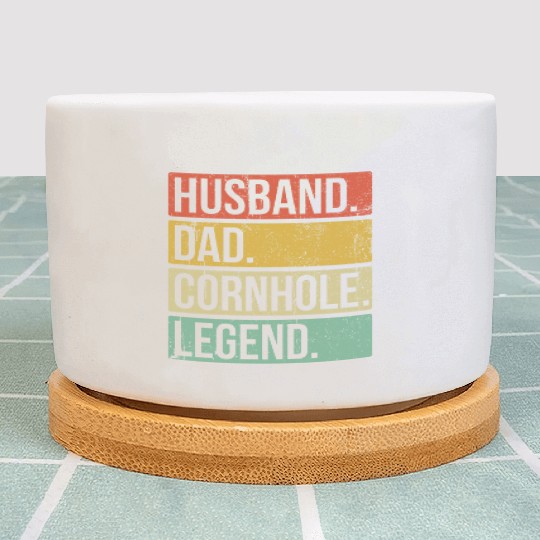Cornhole Vintage Husband Dad Legend Plant Pots