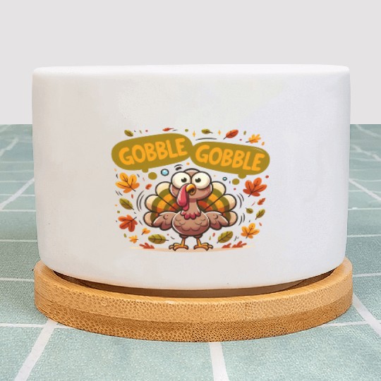 Fun Turkey Gobble Gobble for a Joyful Thanksgiving Plant Pots