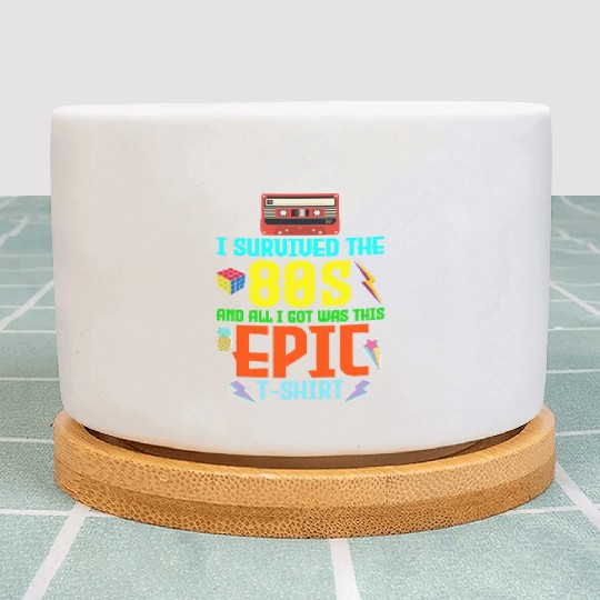 Retro Nostalgia Collage I Survived the '80s' Epic Plant Pots