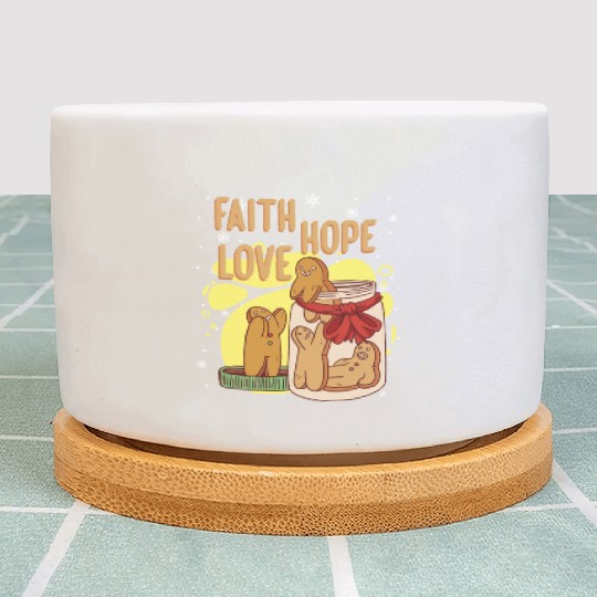 Faith Hope Love Religious Christmas Costume Plant Pots