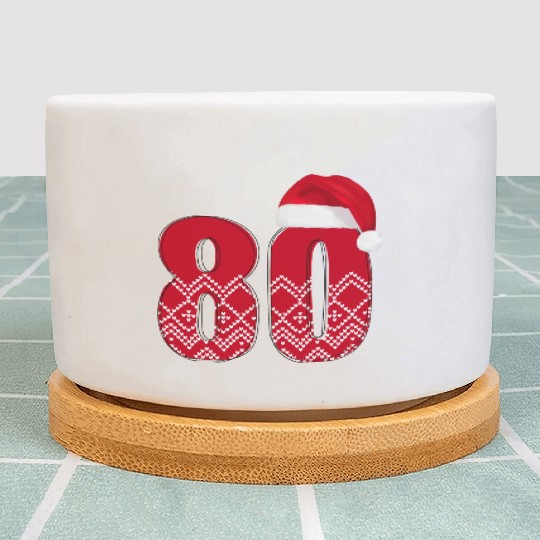 80th Birthday - Congratulations Number Eighty! Plant Pots