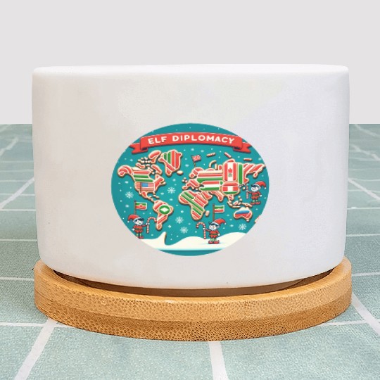 Elf Diplomacy - World Map of Sweet Connections Plant Pots