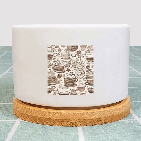 Coffee, Cookie and Cream Plant Pots