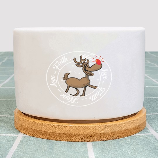 Religious Family Faith Hope Love Christmas Plant Pots