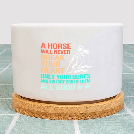 Funny Barrel Racing Cowgirl Horseback Riding Plant Pots