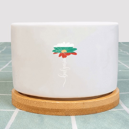 Vintage Bulgaria Sunflower Flag Bulgaria Lover Plant Pots