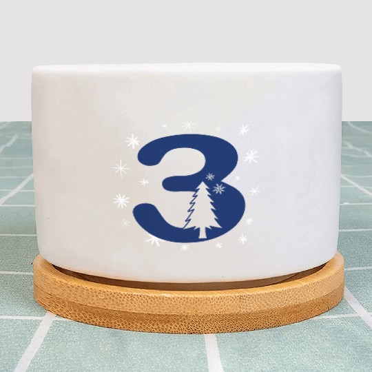 3rd Christmas Winter Season - Cold Number Three Plant Pots