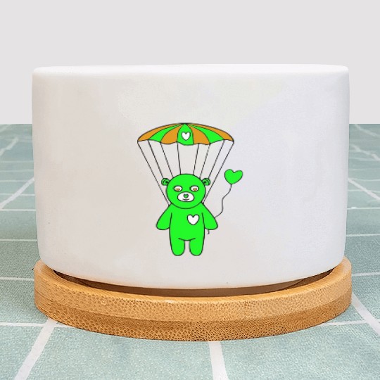 Teddy Bear - The Green Skydiver Plant Pots