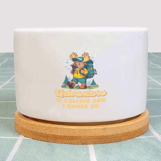 Adventure Is Calling Youth Cute Moose Plant Pots