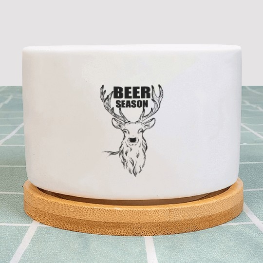 Beer Season 2 Camo Funny Deer Hunter Plant Pots