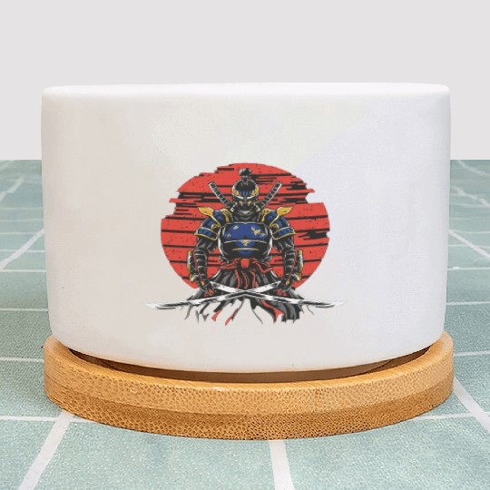Japanese katana warrior Plant Pots